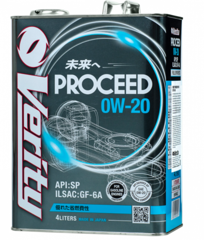 Verity PROCEED 0W20 SP/GF-6A(4л) масло синтетическое